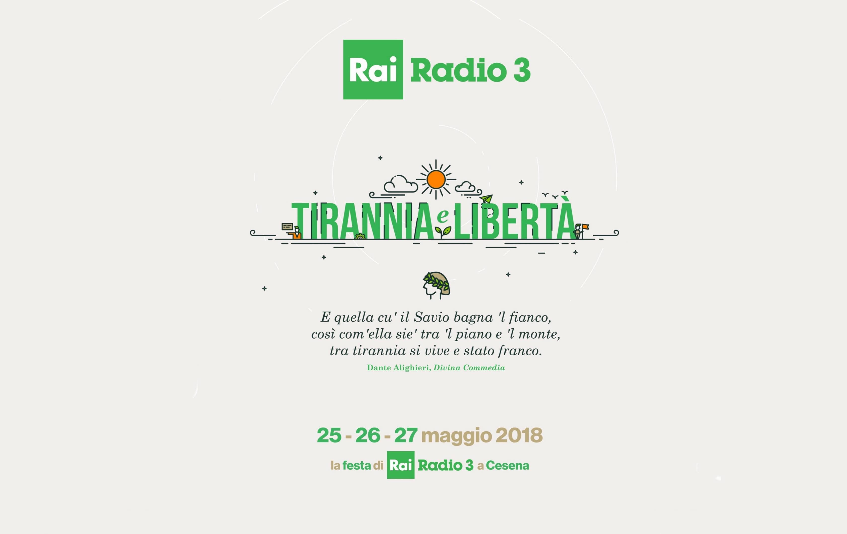 Festa di Rai Radio 3 a Cesena dal 25 al 27 maggio
